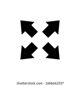 Arrow expand icon. Simple pointer icons for ui and ux, website or mobile application