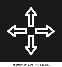 Arrow, expand, move icon vector image. Can also be used for customer support. Suitable for use on web apps, mobile apps and print media.