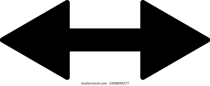 Arrow expand size vector icon. Black expand solid arrow icon