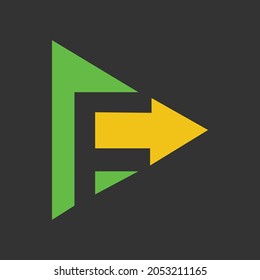 Arrow F Letter Logo,Arrow Logo Concept