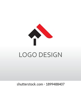 arrow and f letter for simple logo design. a modern vector design
