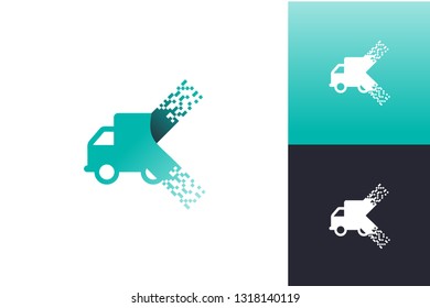 Arrow Fast Delivery Pixel Logo Inspirations Template