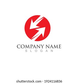 Arrow Faster logo vector illustration icon Logo Template design