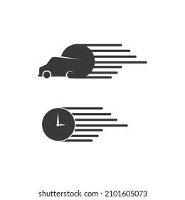 Arrow and faster vector illustration icon Logo Template design
