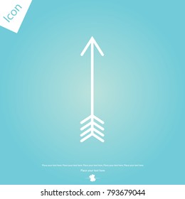 arrow feather line icon