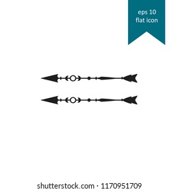 Arrow with feather vector icon