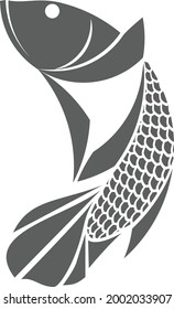 arrow fin arowana fish logo