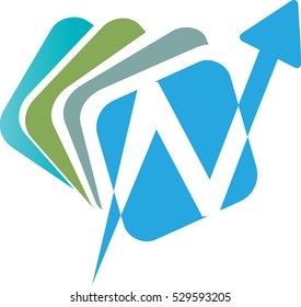 Arrow for finance logo concept