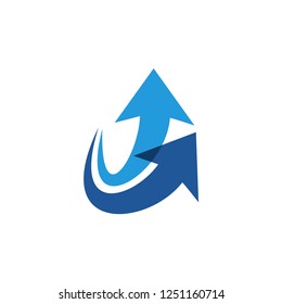 arrow up finance logo template 