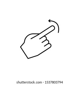 Arrow finger icon. Simple line, outline vector of hand icons for ui and ux, website or mobile application