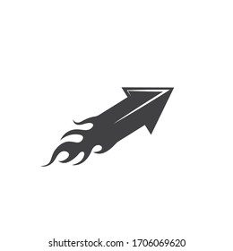 Arrow fire  icon vector illustration Logo Template design