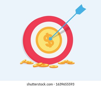 The arrow fires at the center of the coin in the target
Good target return