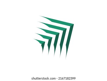 Arrow Fish Abstract Logo Design