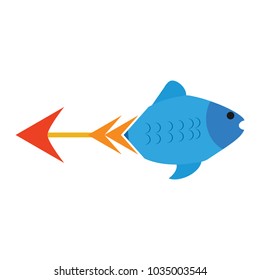 Arrow Fish Logo Icon Design