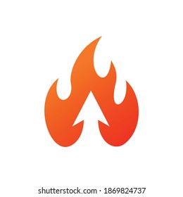 Arrow Flame Fire Logo Concept