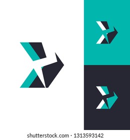 Arrow Flash or Thunder Logo Inspiration Template
