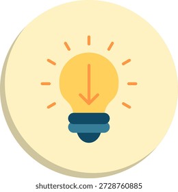Arrow Flat Circle Style Icon