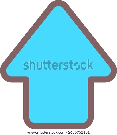 Arrow Flat Up Filled Style Icon Design