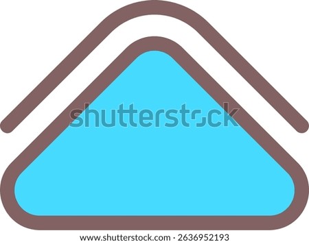 Arrow Flat Up Filled Style Icon Design