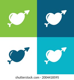 Pfeil-Flat-Vier-Farben-Minimal-Icon-Set
