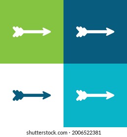 Arrow Flat four color minimal icon set