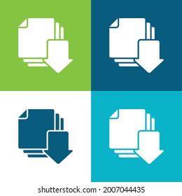 Pfeil-Flat-Vier-Farben-Minimal-Icon-Set