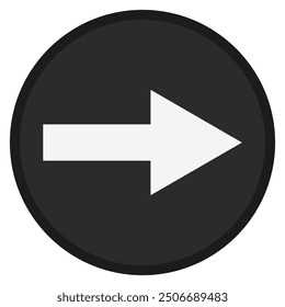 Arrow flat icon button isolated on white background.