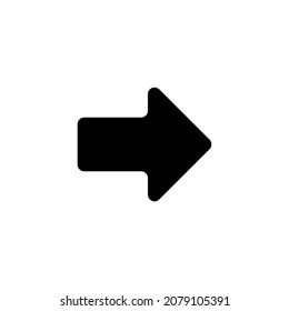 arrow flat icon illustration black color. arrow isolated sign. vector illustration.
