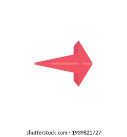 Arrow, Flat Icon Isolated On White Background