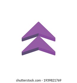 Arrow, Flat Icon Isolated On White Background