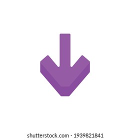 Flecha, Icono plano aislado en fondo blanco