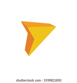 Arrow, Flat Icon Isolated On White Background