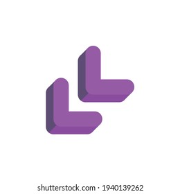 Icono plano de flecha aislado en fondo blanco