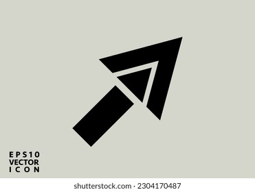 icono de flecha hacia arriba plano. Aislado en blanco. Icono de envío. Signo de actualización. Flecha hacia el norte. Icono de flecha de estilo moderno.
