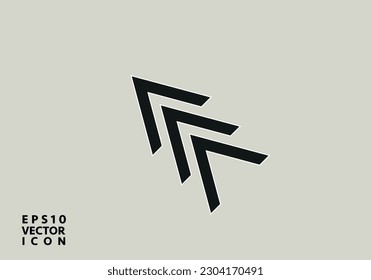 arrow up flat icon. Isolated on white. Upload icon. Upgrade sign. North pointing arrow. Arrow icon in trendy style.