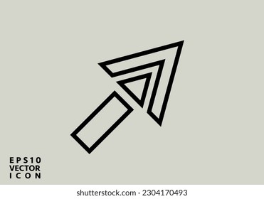 arrow up flat icon. Isolated on white. Upload icon. Upgrade sign. North pointing arrow. Arrow icon in trendy style.