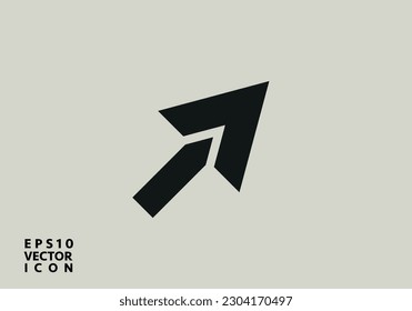 arrow up flat icon. Isolated on white. Upload icon. Upgrade sign. North pointing arrow. Arrow icon in trendy style.
