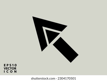 Pfeil nach oben flach Symbol. Einzeln auf Weiß. Laden Sie das Symbol hoch. Upgrade-Zeichen. Nord zeigender Pfeil. Pfeilsymbol im trendigen Stil.