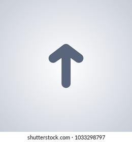 Arrow up flat icon, Up flat icon, on gray background