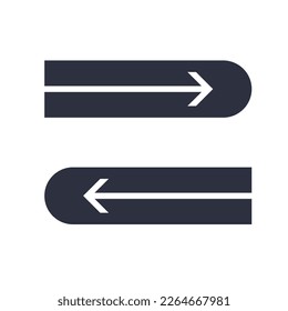 Arrow flat icon, Show direction.