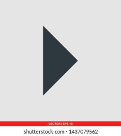 Arrow flat icon, vector illustration on gray background