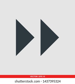 Arrow flat icon, vector illustration on gray background