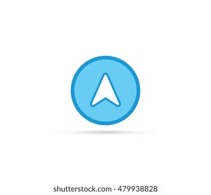 Up arrow flat icon for websites and apps