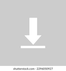 imagen plana de flecha arriba, icono del logotipo de descarga
