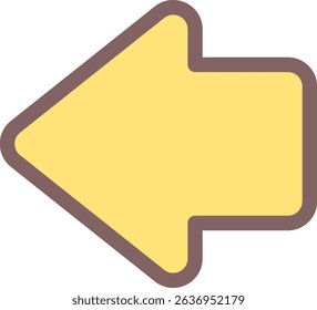 Arrow Flat Left Filled Style Icon Design