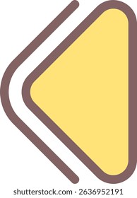 Arrow Flat Left Filled Style Icon Design