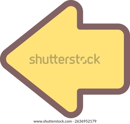 Arrow Flat Left Filled Style Icon Design