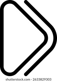Arrow Flat Right Outline Style Icon Design