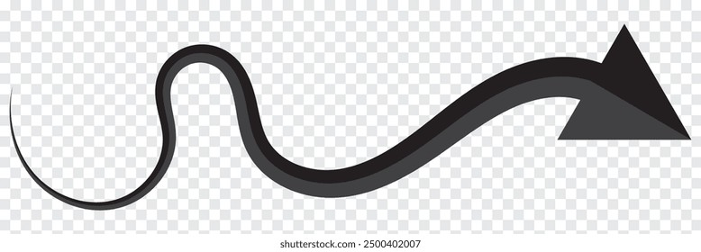 Arrow flat style icon on transparent background. arrow icon for your website design, logo, app, ui. arrow indicated the direction symbol. curved arrow sign. cursor for digital upload icon, vector. - Powered by Shutterstock - Get 15% off with code: PIKWIZARD15