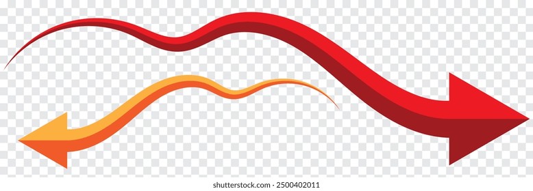 Arrow flat style icon on transparent background. arrow icon for your website design, logo, app, ui. arrow indicated the direction symbol. curved arrow sign. cursor for digital upload icon, vector.